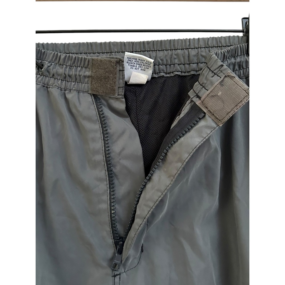 Old Navy Mens Y2K Blokecore Medium Gray Cargo Track Pants Drawstring Pockets - Picture 4 of 10